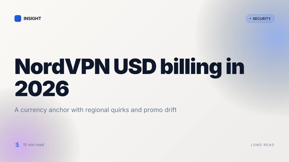 Nordvpn billing USD currency: your complete guide 2026